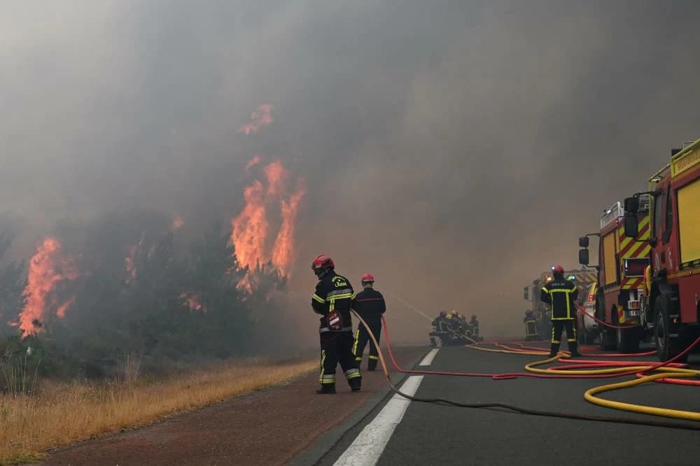Mass evacuations in France and Spain due to wildfires impact over 300,000 people