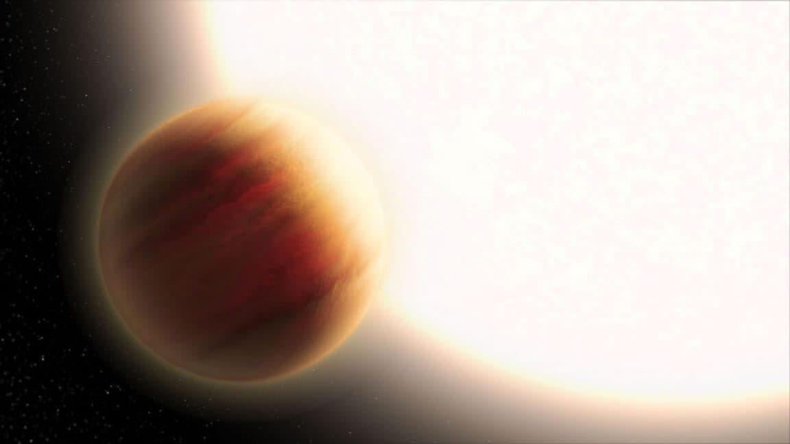 Visualization of weather patterns on a distant exoplanet observed by JWST