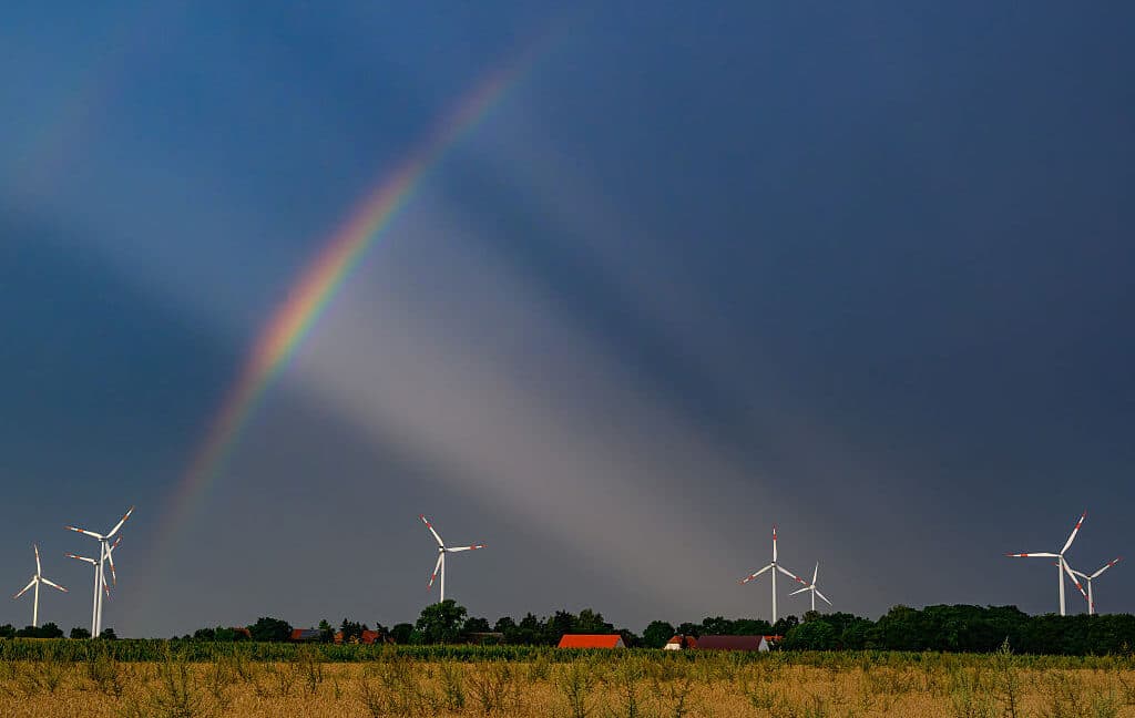 A visual representation of the Trump administration's energy policy shift away from offshore wind projects.