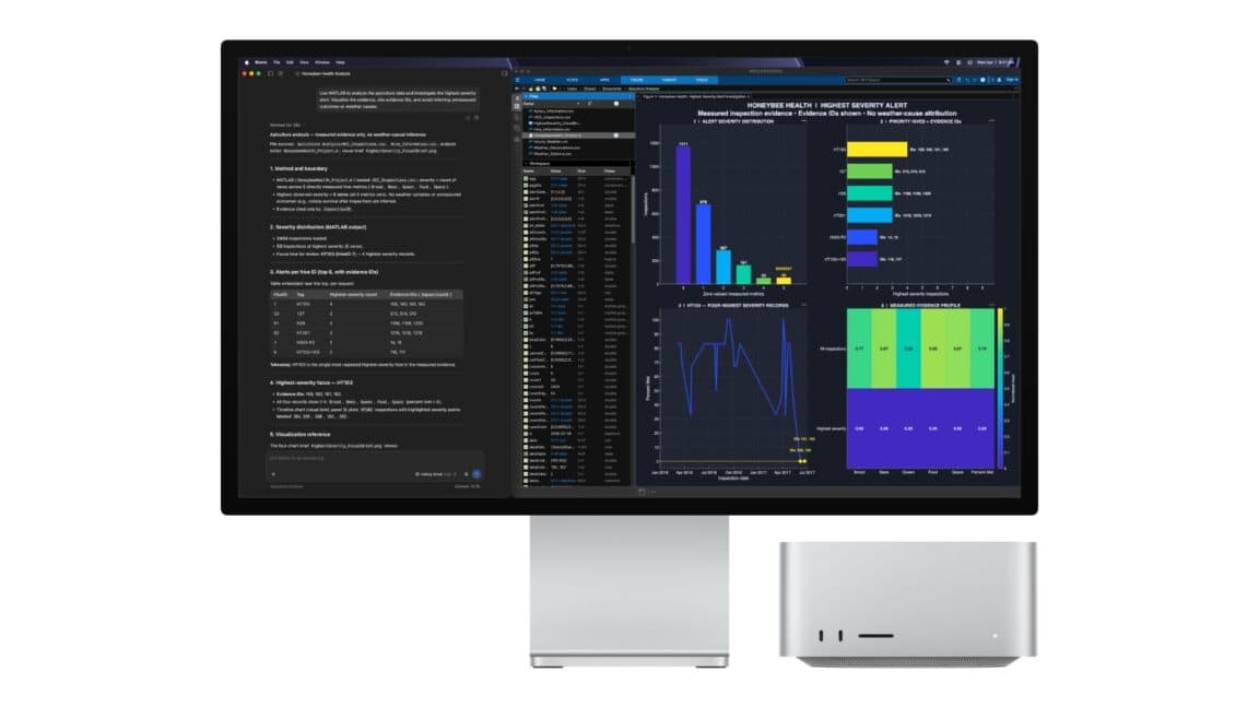 Infographic comparing Apple’s M6 and M5 Ultra chips specifications and performance for local AI processing.