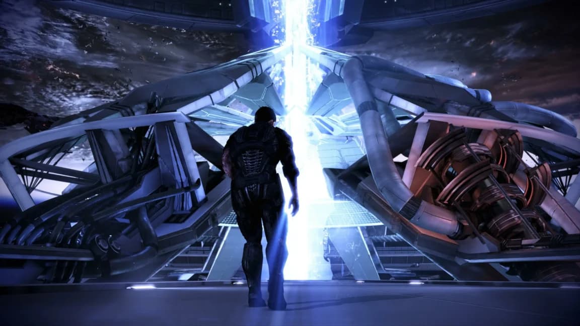 A graphic showing the BioWare logo fading, symbolizing the studio's closure after 31 years.
