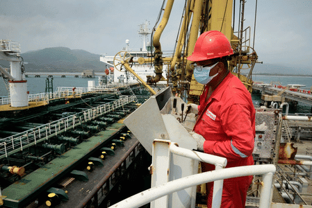 Chart showing Brent crude oil price decline amid U.S.-Iran negotiations