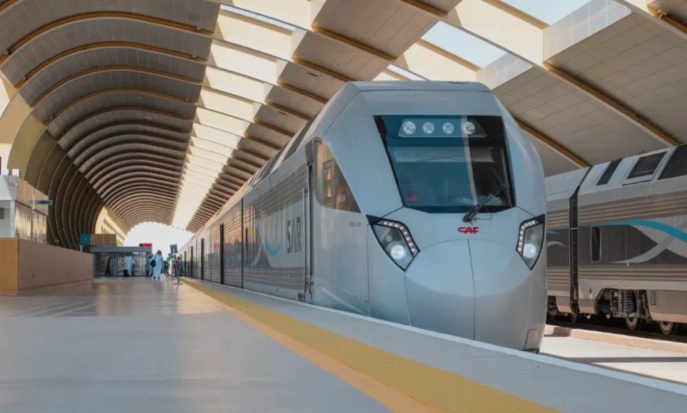 A Haramain High-Speed Train ready for Hajj pilgrims.