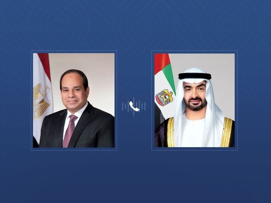 Egyptian and UAE flags symbolizing solidarity against threats