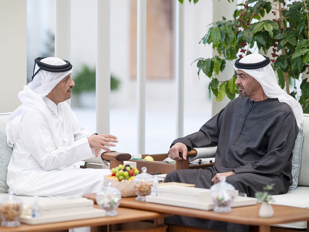 UAE and Qatar leaders reaffirm diplomatic ties in Abu Dhabi meeting