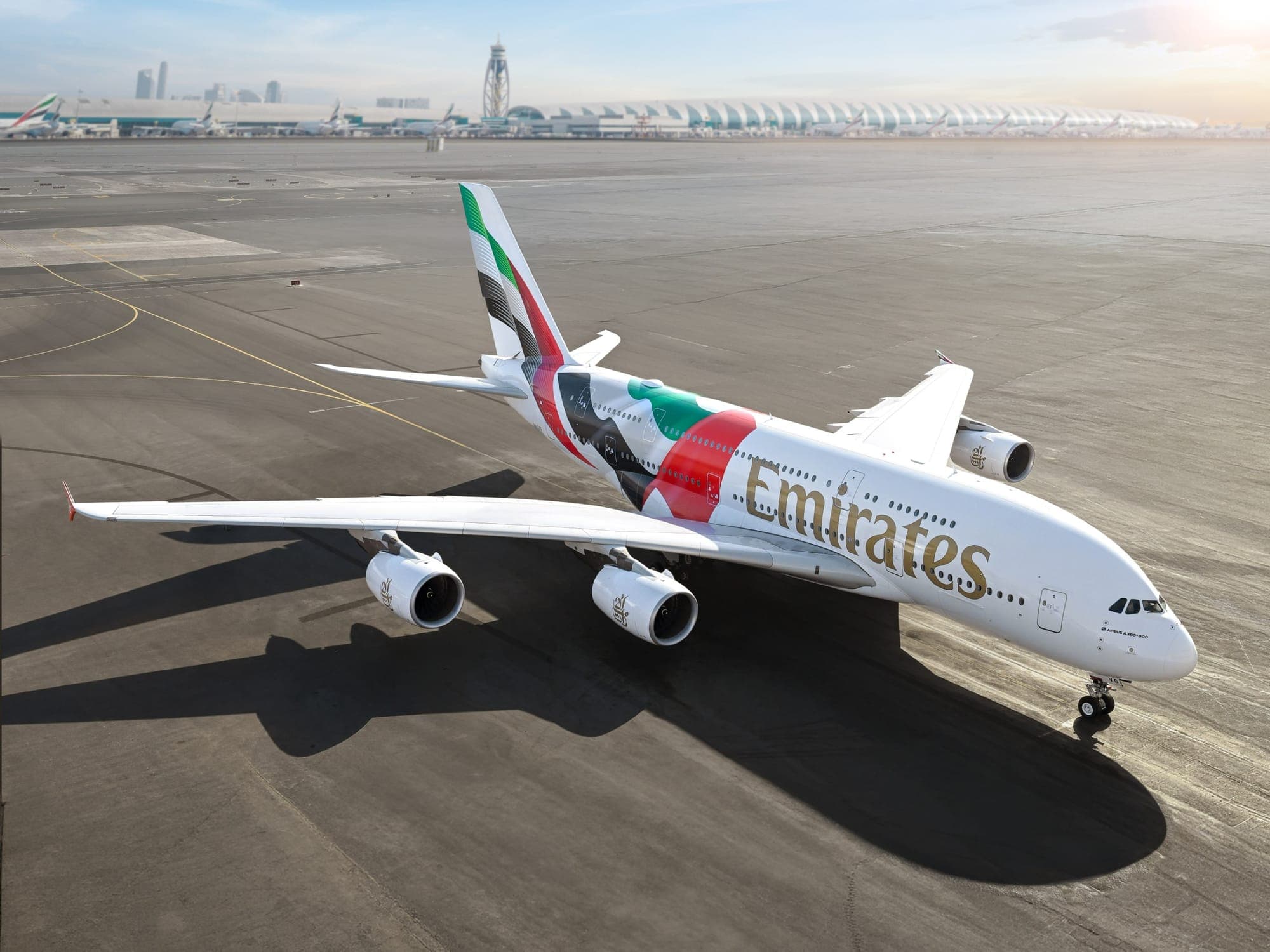 Emirates Airlines unveils new A380 livery featuring UAE flag