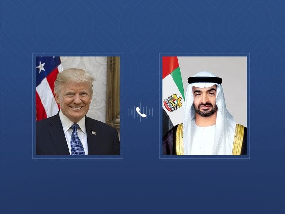UAE President Sheikh Mohammed bin Zayed during a diplomatic call.
