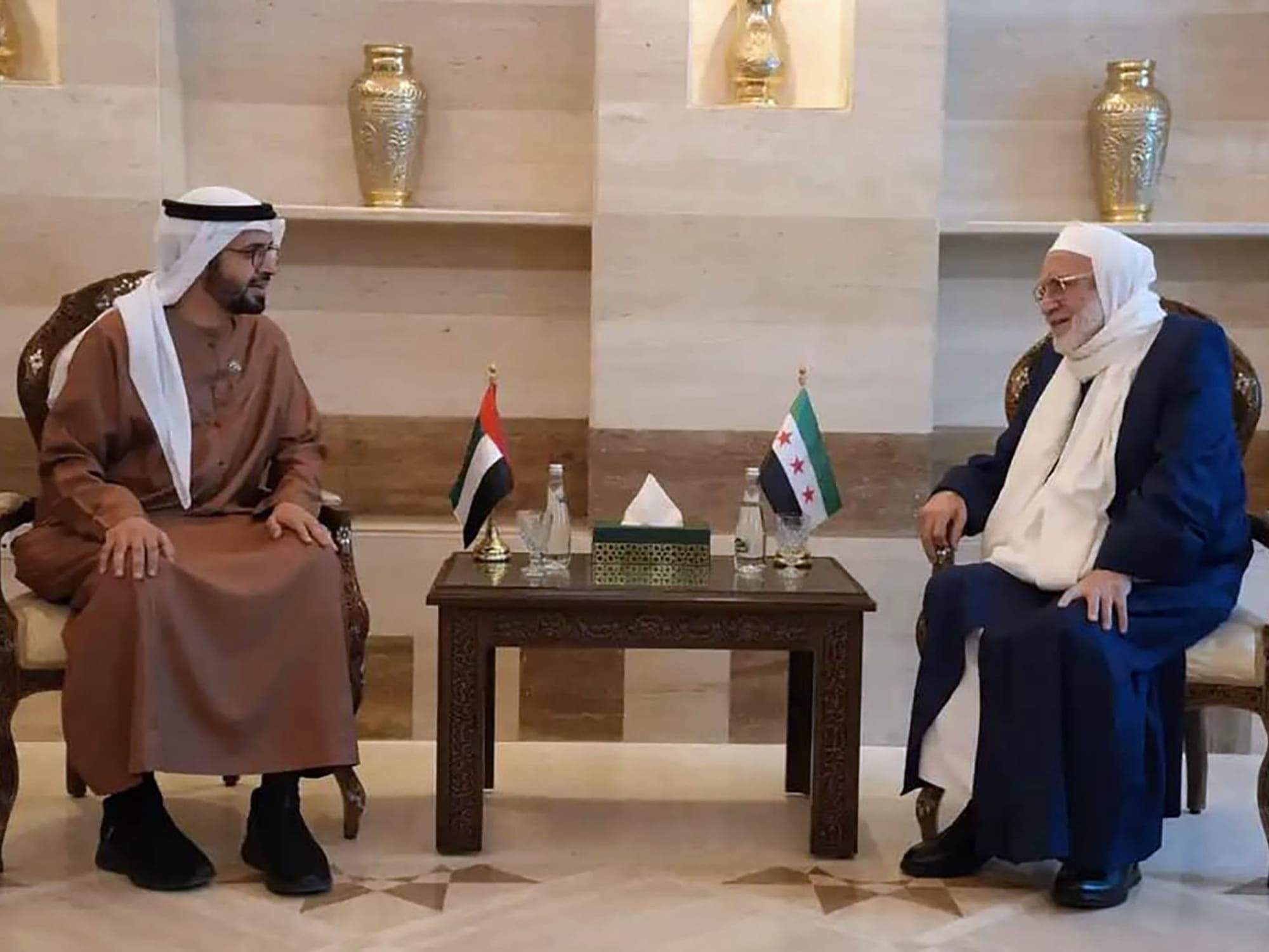 UAE and Syria officials discussing economic and religious collaboration