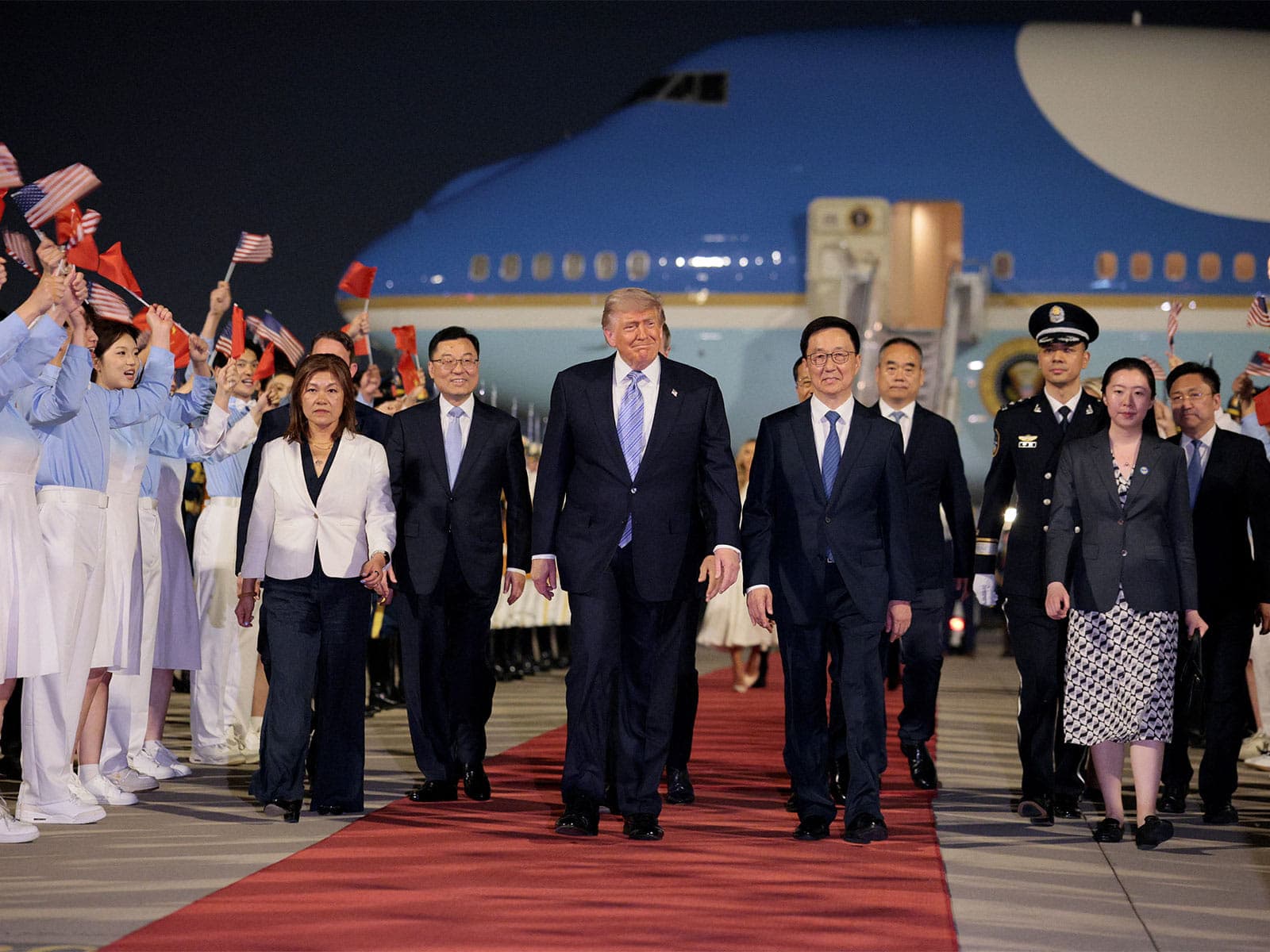 President Trump and Xi Jinping during their summit in Beijing