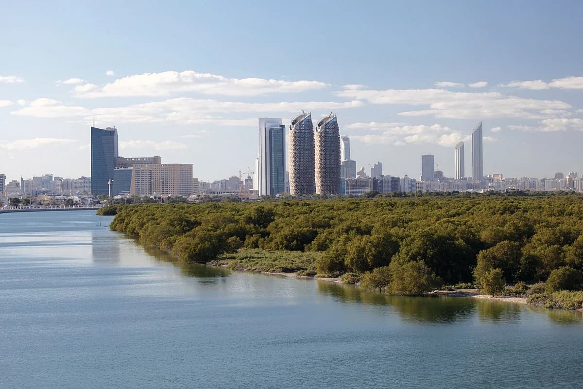 Weather forecast graphic showing fluctuating conditions in the UAE