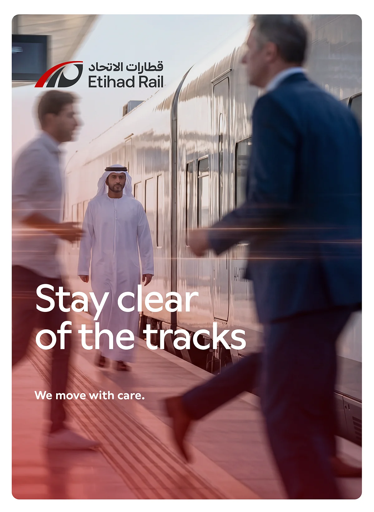 Etihad Rail safety campaign launch for passenger train services in UAE