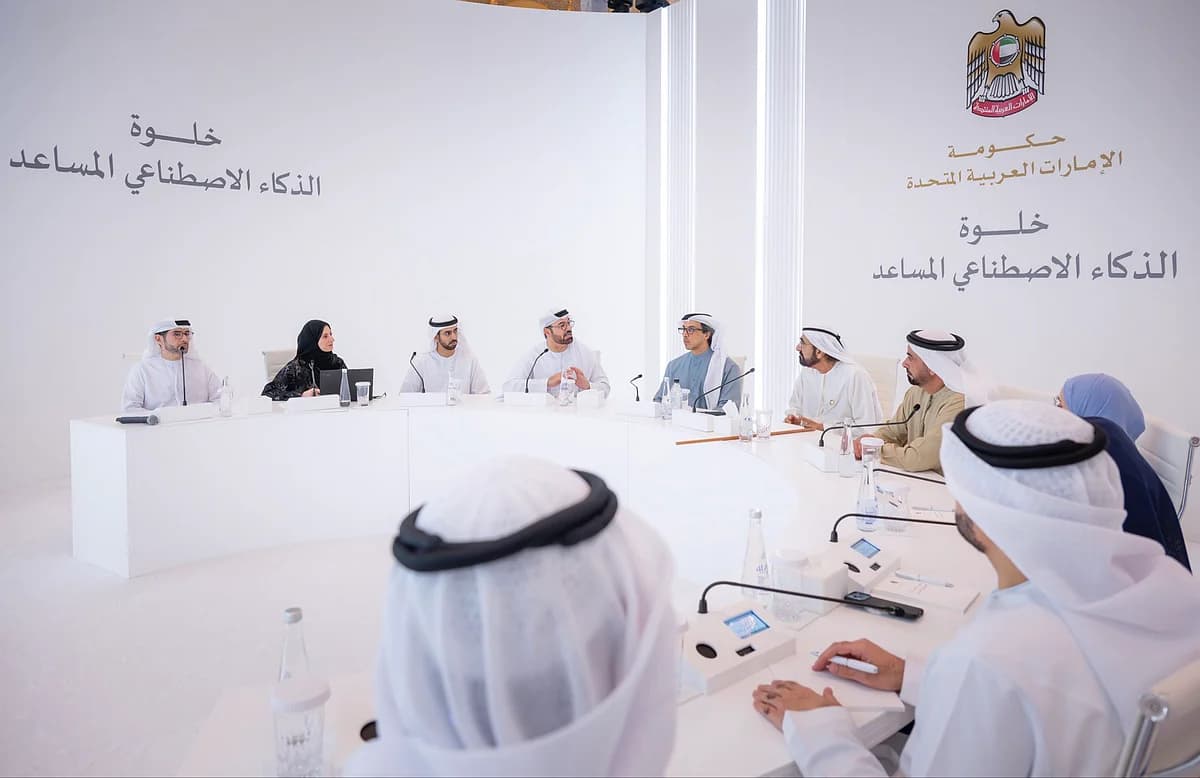 UAE government officials discussing AI integration in public services