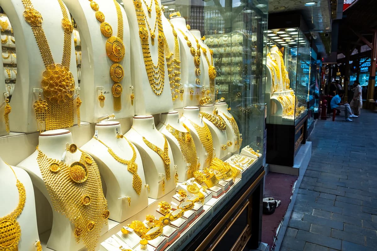 Graph showing the decline of gold prices in the UAE since 2008
