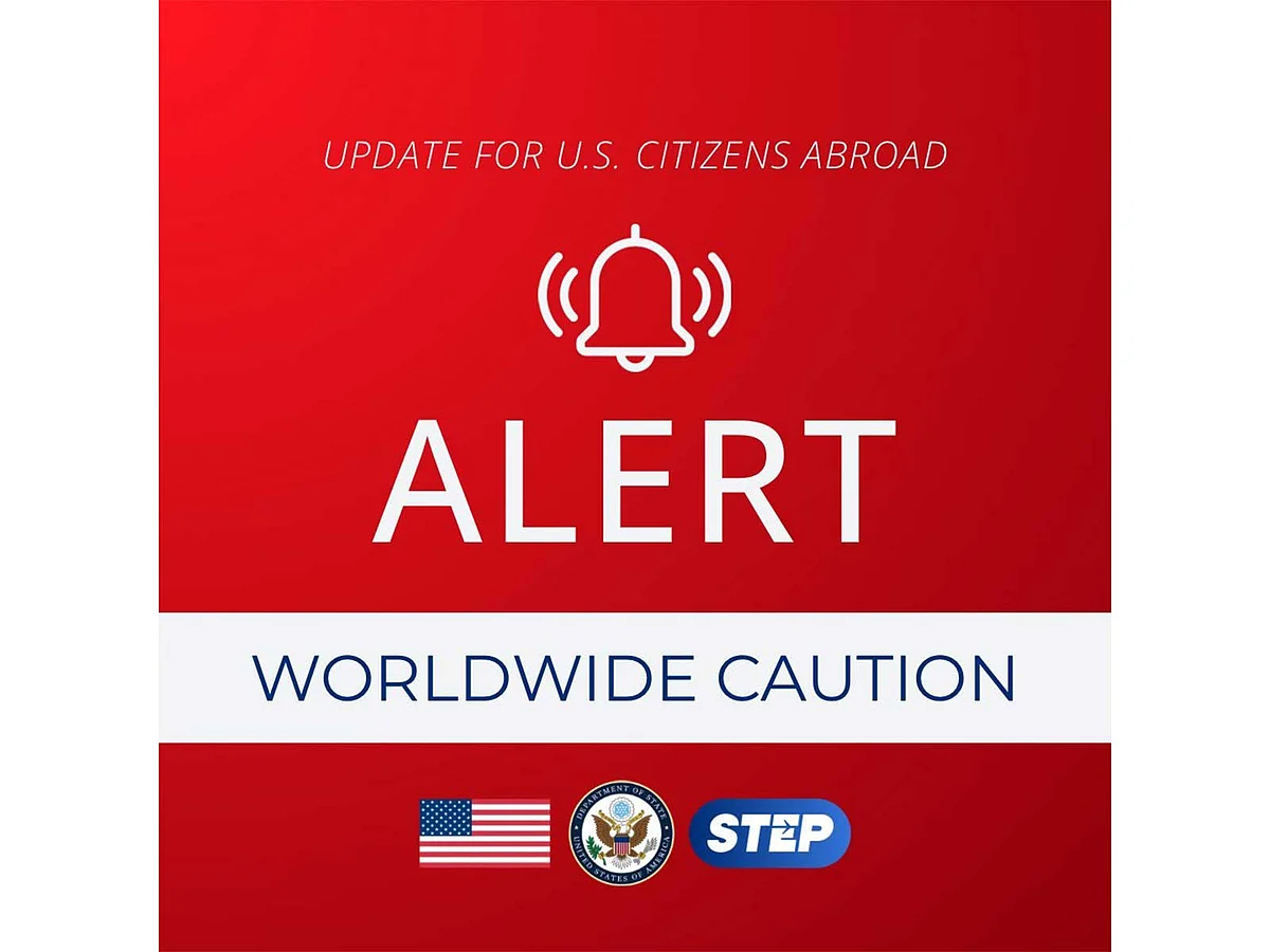 U.S. State Department travel warning graphic