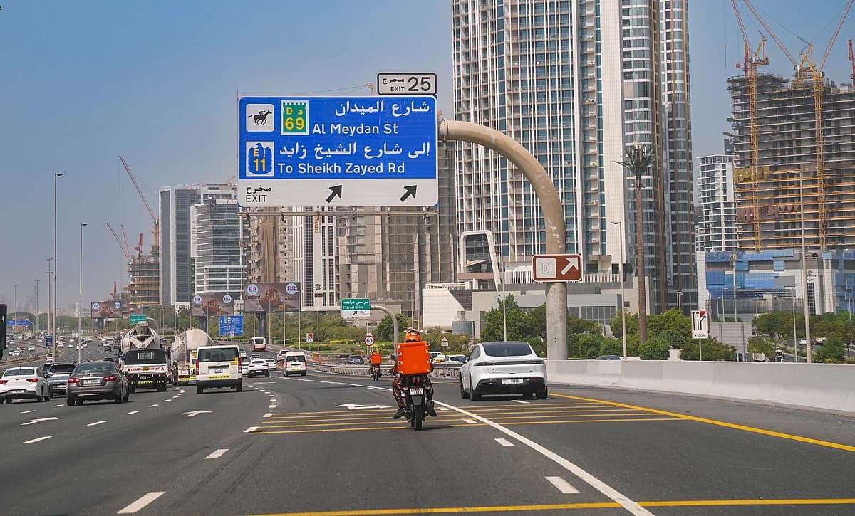 New traffic lanes on Ras Al Khor and Al Khail roads in Dubai