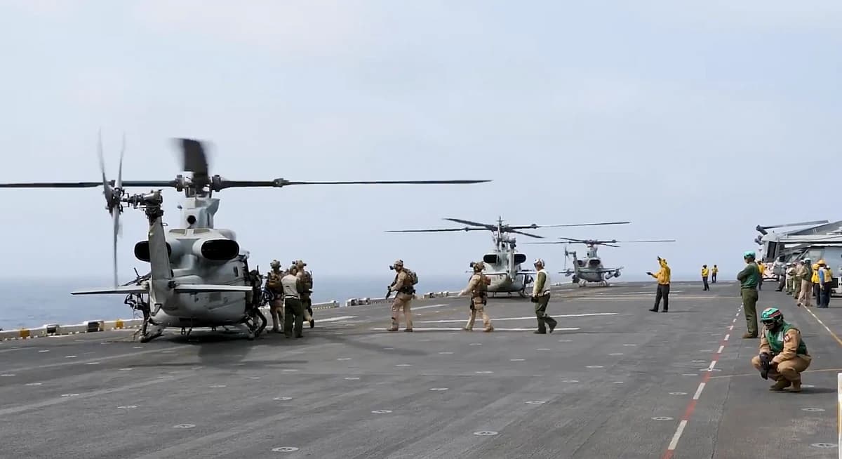 U.S. and Saudi forces conducting airstrikes in Iraq against Iranian-backed militias.