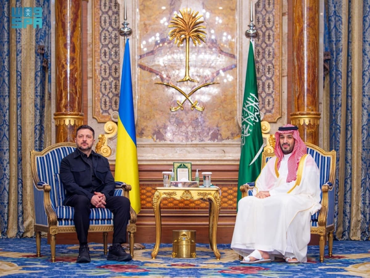 Saudi Crown Prince Mohammed bin Salman and Ukrainian President Volodymyr Zelenskyy Hold Diplomatic Meeting in Jeddah