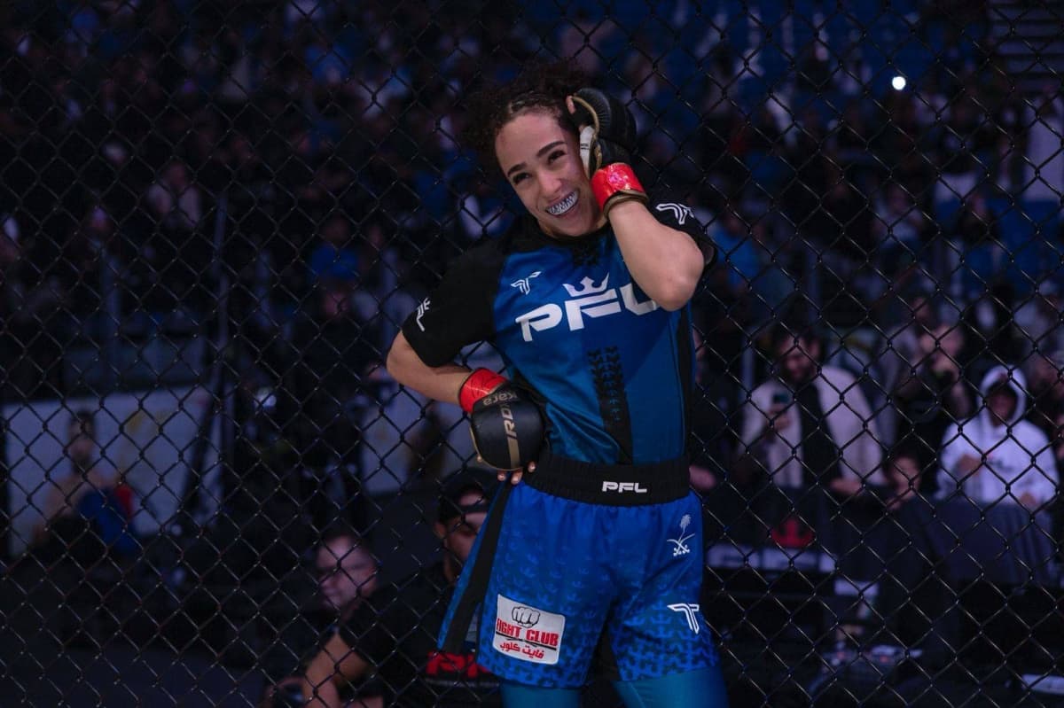 Hattan Al-Saif preparing for her professional MMA debut in Jeddah.