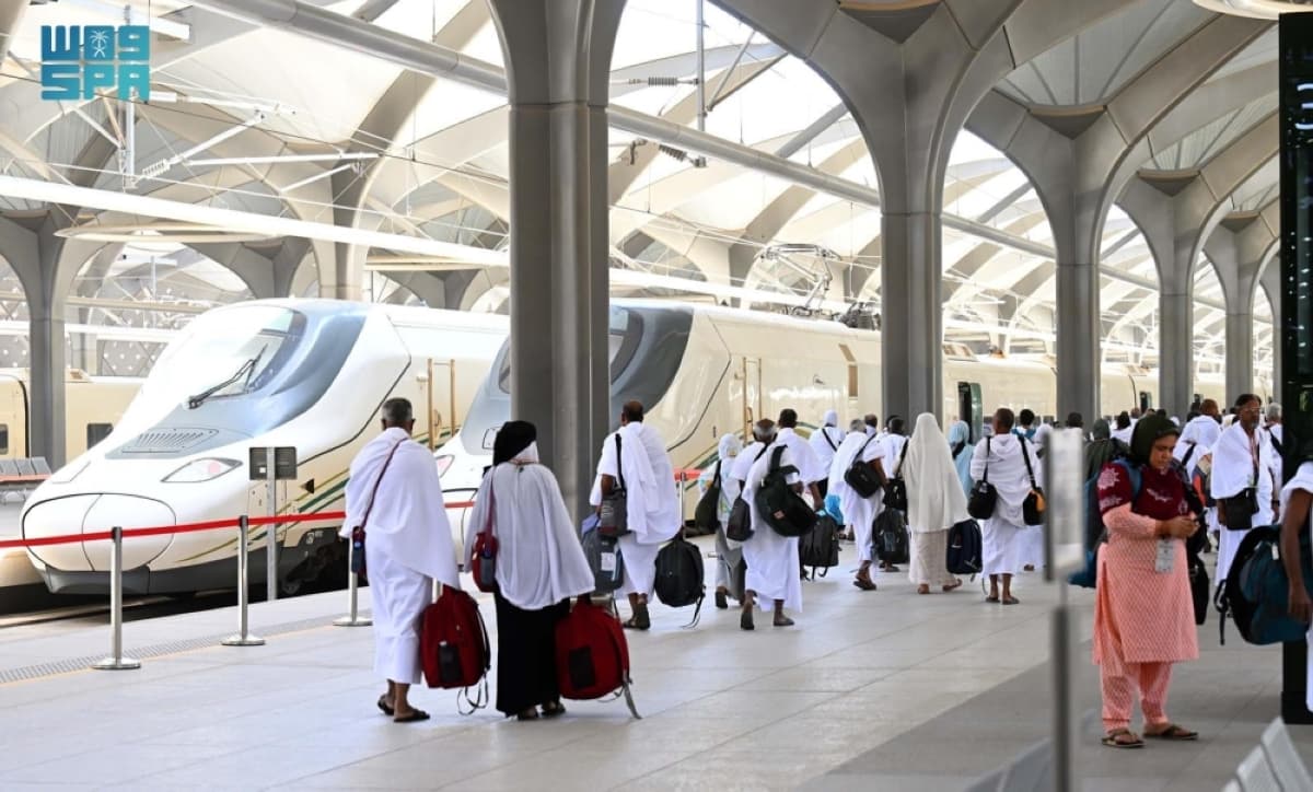 Haramain High-Speed Train connecting pilgrims between Mecca and Medina