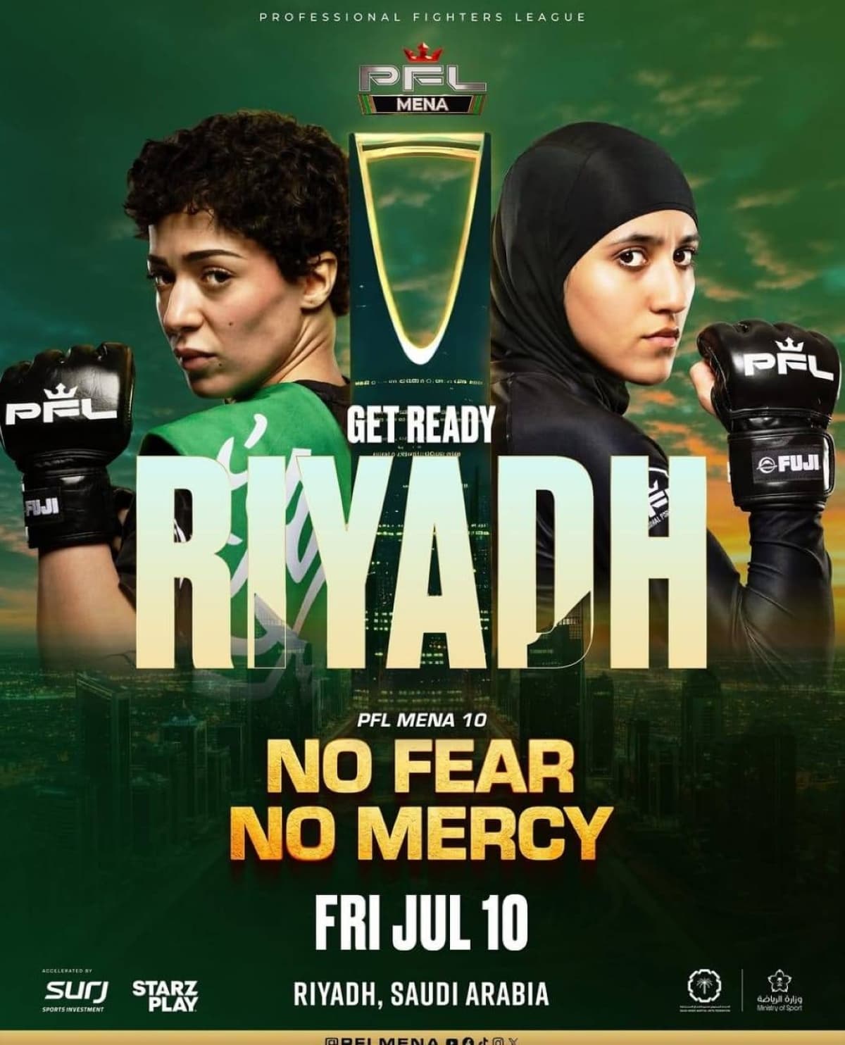 PFL MENA fight card announcement for July 2026 event in Riyadh