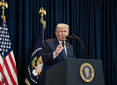 President Trump addressing military tensions with Iran