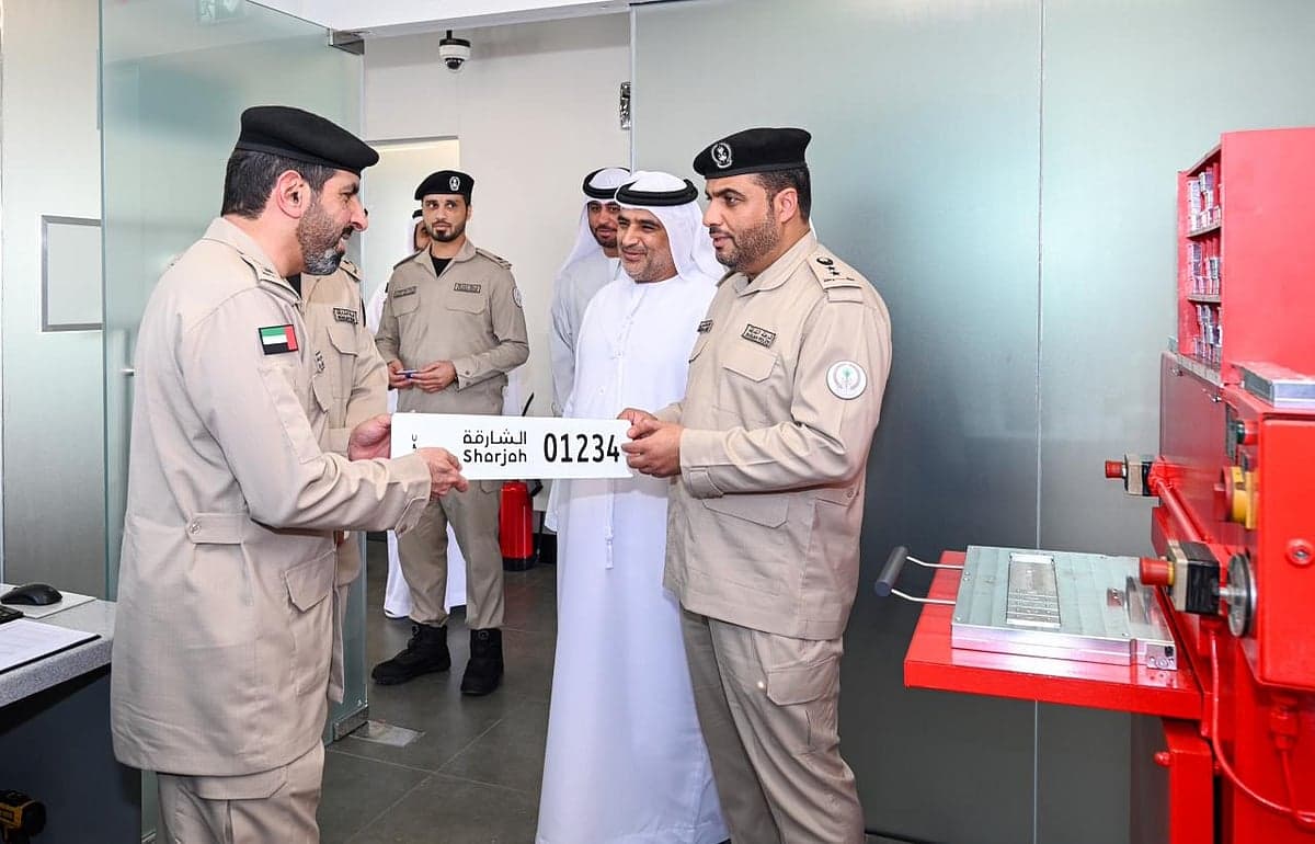 Sharjah Police Opens New Vehicle Licence Plate Printing Facility in Al Suyoh