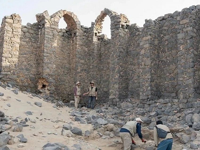 Archaeological artifacts discovered at Al-Juhfah Miqat site in Saudi Arabia.