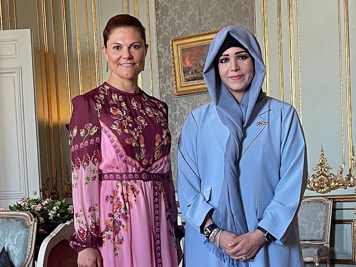 Sheikha Latifa bint Mohammed during her visit to Sweden for cooperation talks.