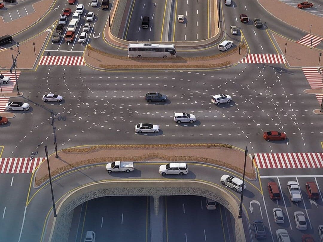 Construction of Sharjah's new road project enhancing connectivity with Dubai