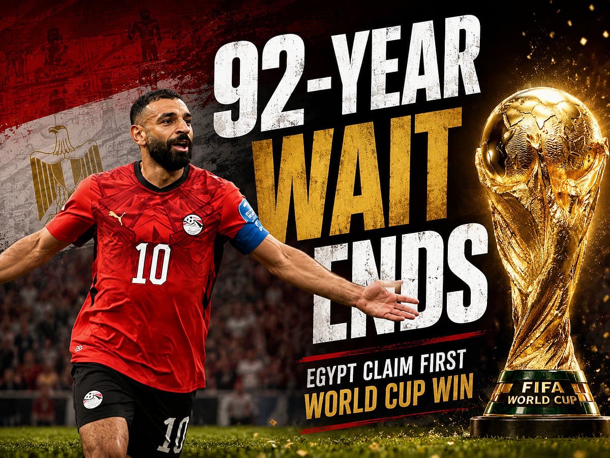 Egyptian football fans celebrating the historic World Cup victory