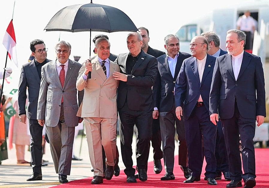 Iranian President Masoud Pezeshkian during his visit to Pakistan