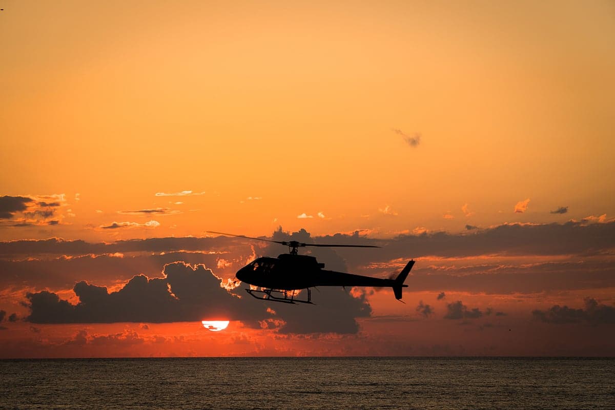 U.S. Navy MH-60S Sea Hawk helicopter in flight over the Arabian Sea