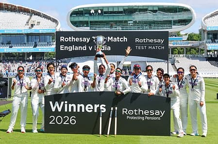 Indian women's cricket team celebrating their historic win at Lord's