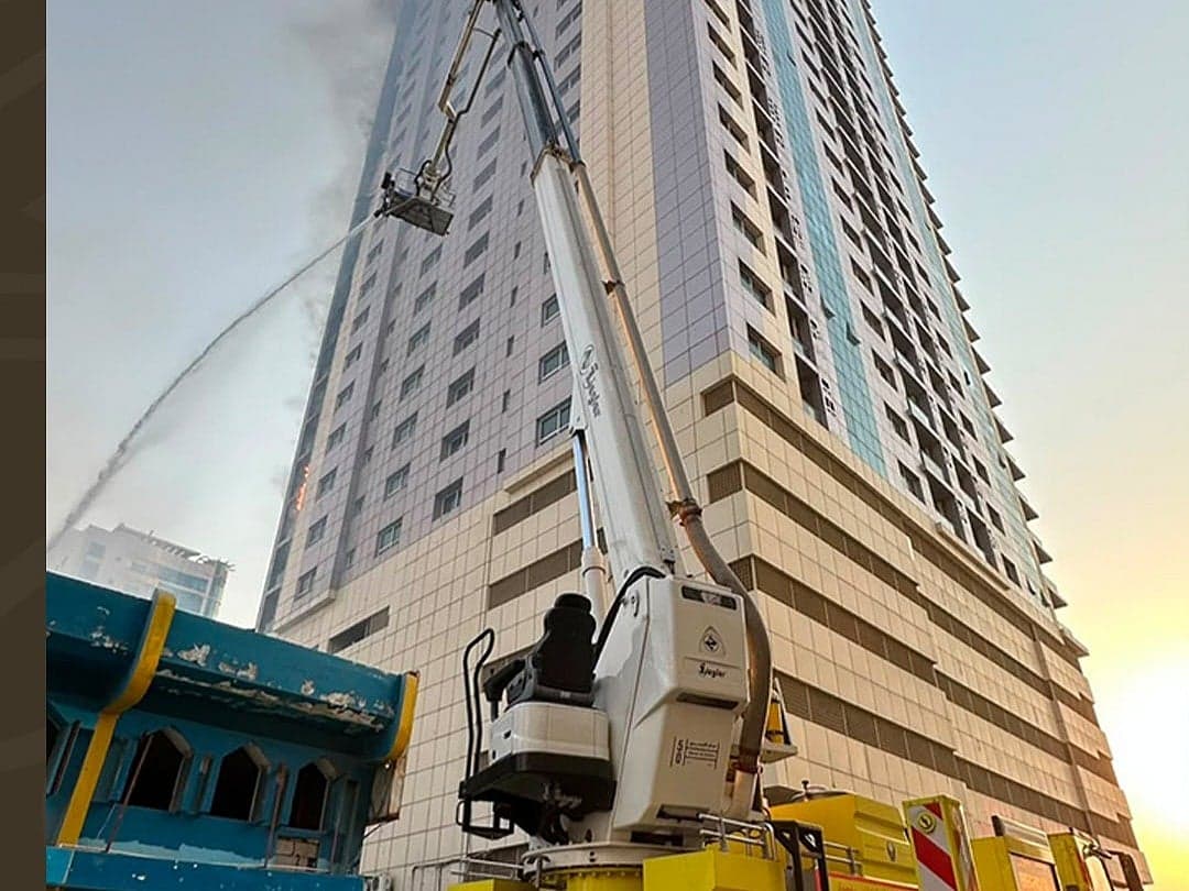 Fire at Corniche Towers in Ajman leads to successful evacuation of residents