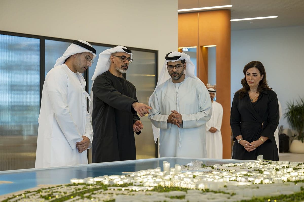 Aerial view of the Marsa Al Saadiyat development site in Abu Dhabi.