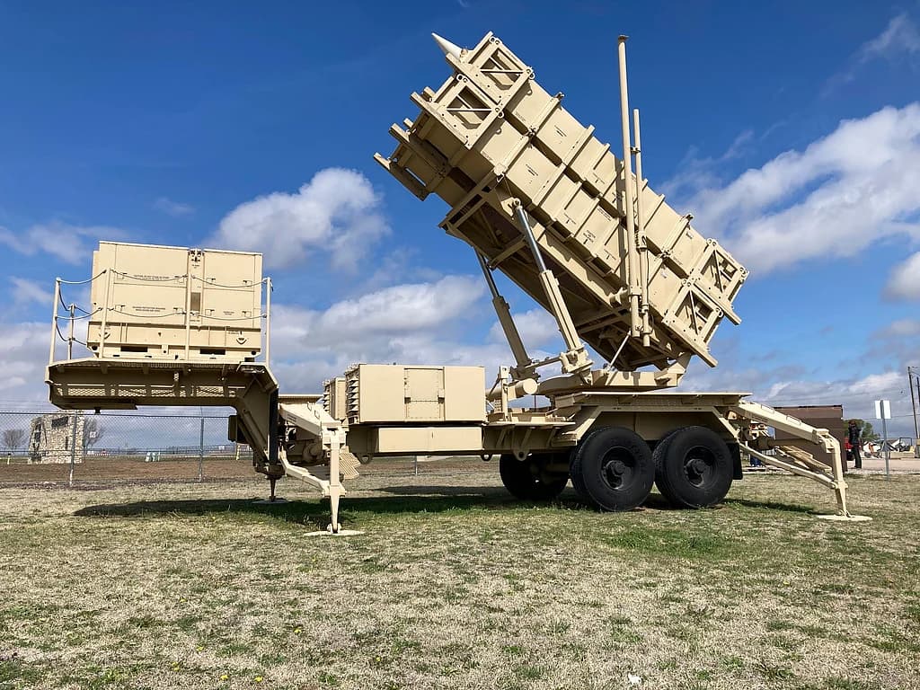 A graphic showing the depletion of US Patriot missile stocks and NATO's defense capabilities amidst the Iran conflict.