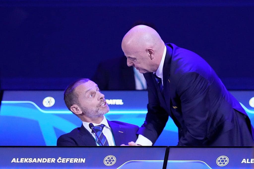 FIFA President Gianni Infantino during a press conference