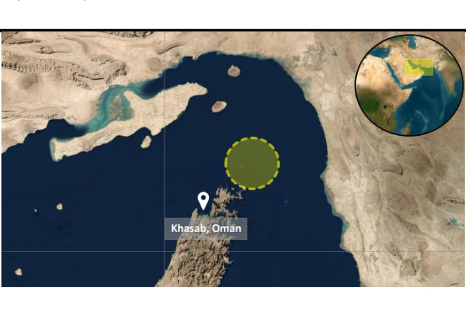 An infographic showing the impact of the tanker strike in the Strait of Hormuz on global oil markets and shipping routes.