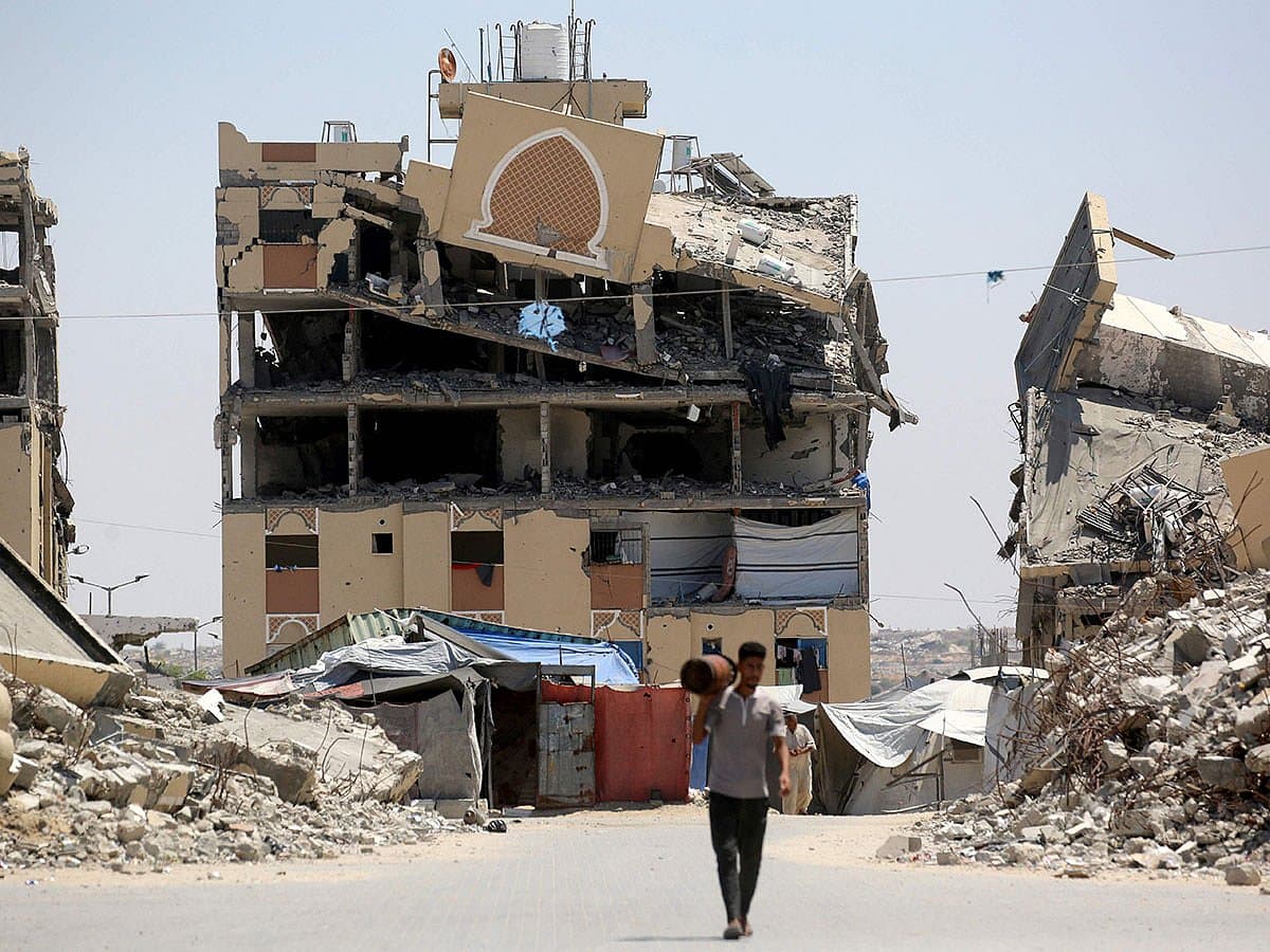 Israeli airstrike in Gaza, highlighting the ongoing conflict and its impact on civilians.