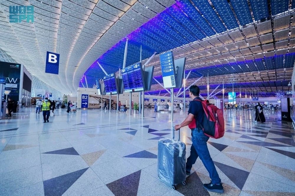 An infographic showing the new travel document verification process for airlines in Saudi Arabia.