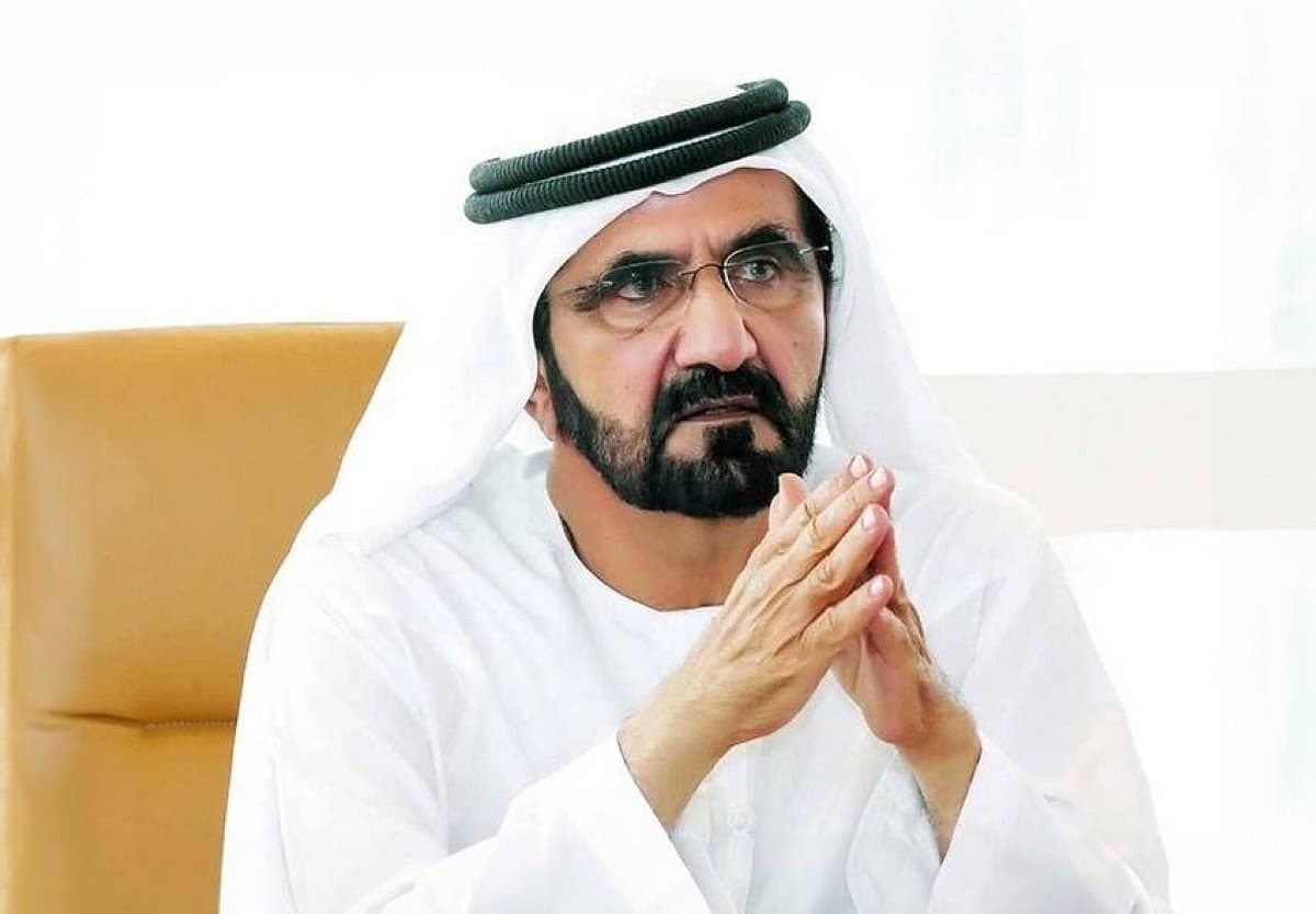 Sheikh Mohammed bin Rashid Al Maktoum speaking on humanitarian efforts, highlighting UAE's commitment to global aid.