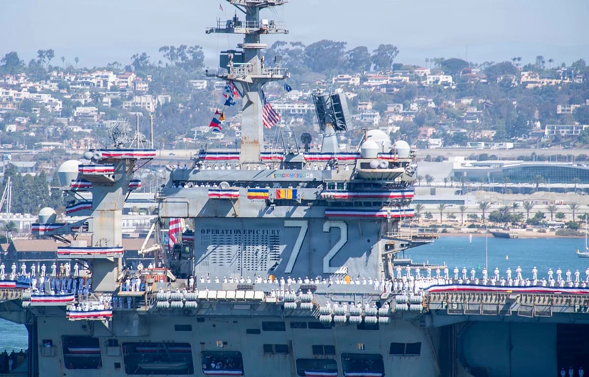 USS Abraham Lincoln aircraft carrier returning to San Diego after deployment