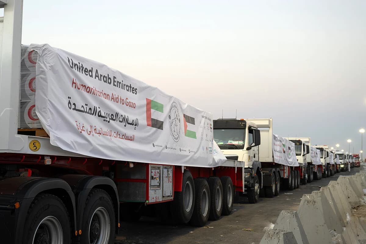 UAE Delivers Two Further Food Aid Convoys Into Gaza Totalling 260 Tonnes Under Operation Gallant Knight 3