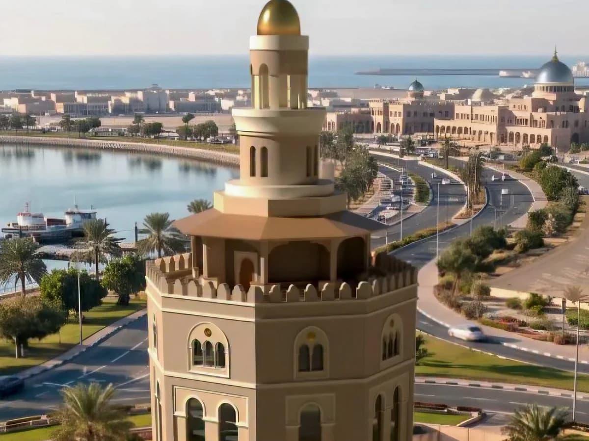 Architectural rendering of the new women-only tower and recreational park in Kalba, Sharjah