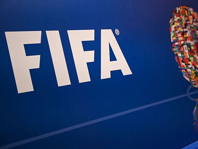 FIFA logo with financial growth graphics