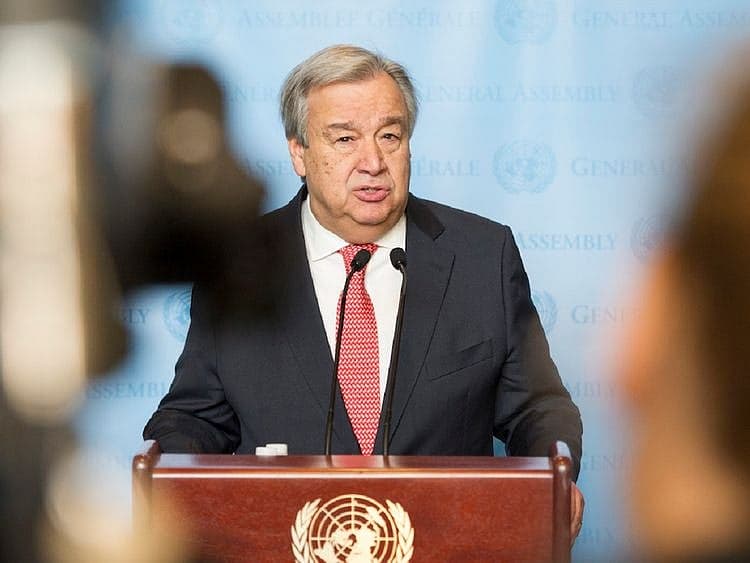 UN Secretary-General meeting with Syrian officials during historic visit