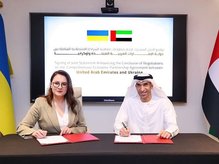 Graphic showing the UAE-Ukraine CEPA and its economic impact