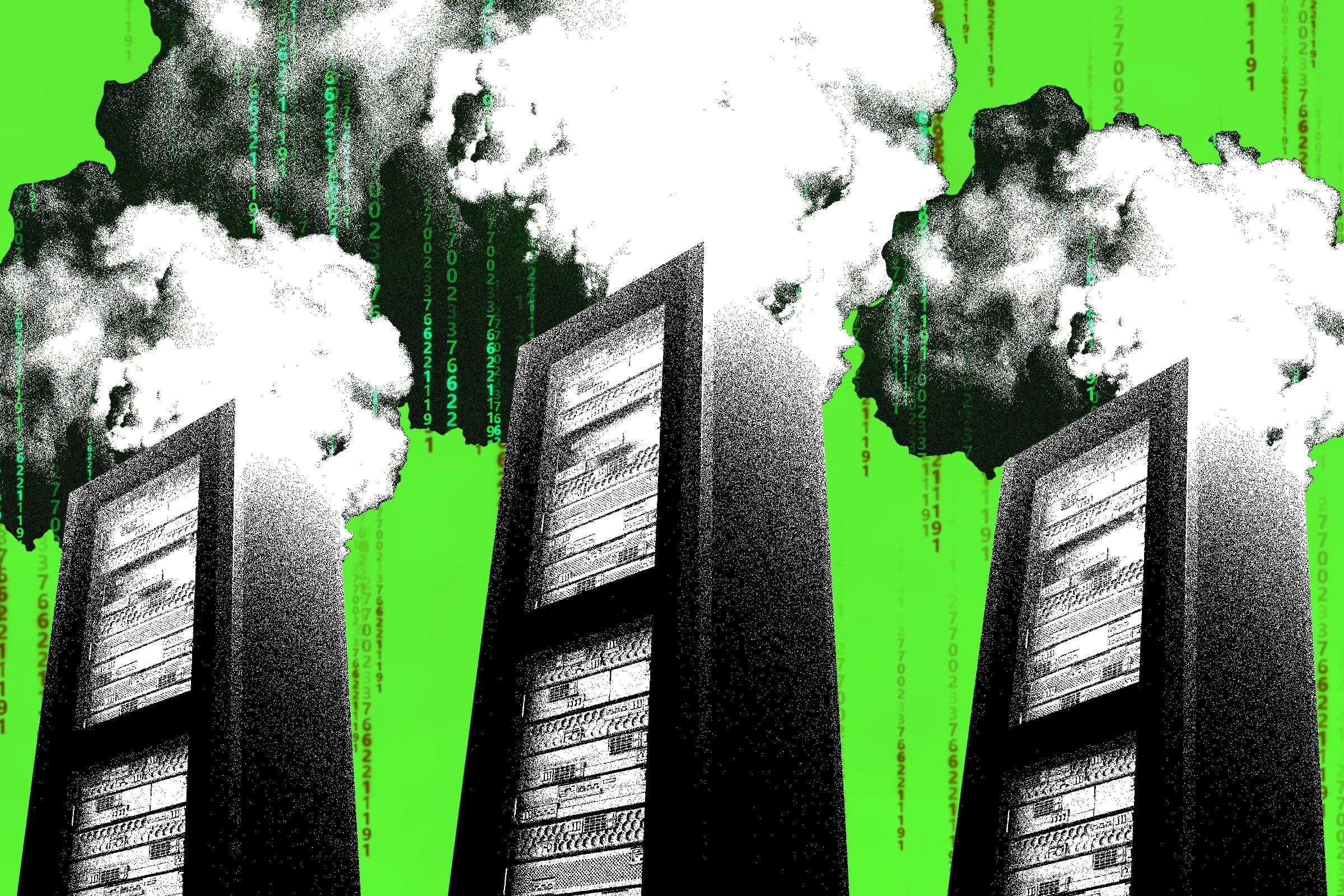 Infographic showing AI's impact on carbon emissions in the fossil fuel sector.