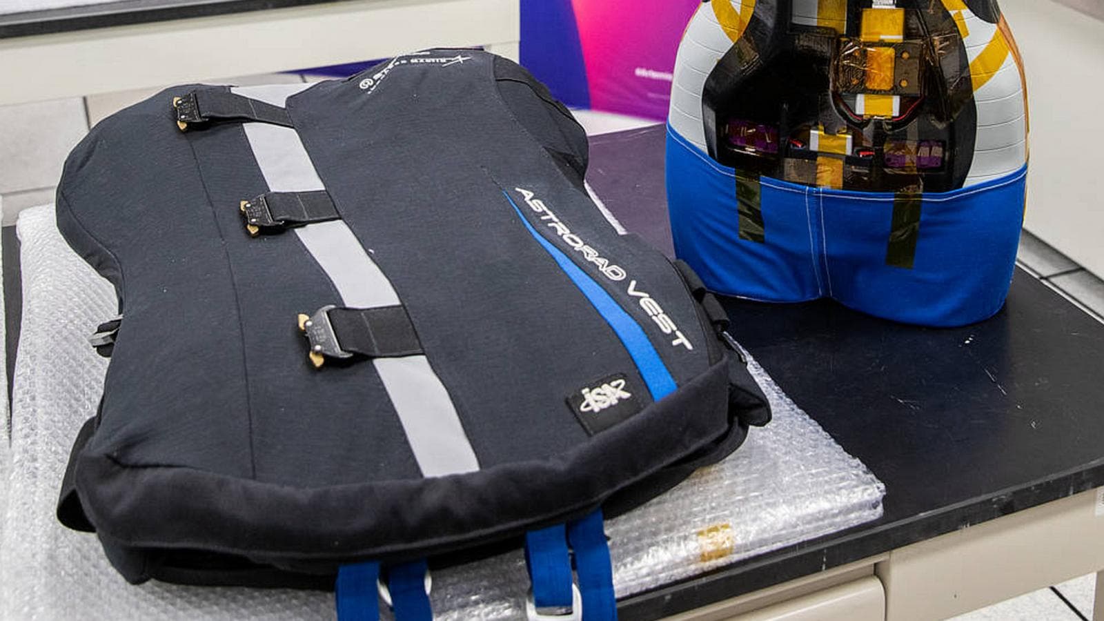 Astronaut testing radiation-blocking vest during Artemis I mission