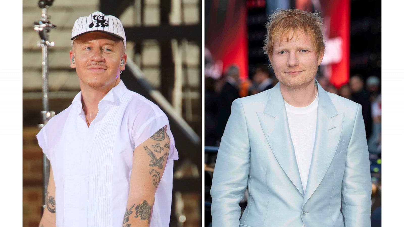 Ed Sheeran's Loop Tour disruption due to supporting acts withdrawing in solidarity with Macklemore's political statements.